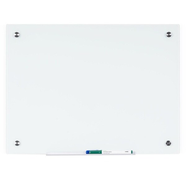 Dry-Erase Board, Glass, 24"Wx1/4"Lx36"H, White